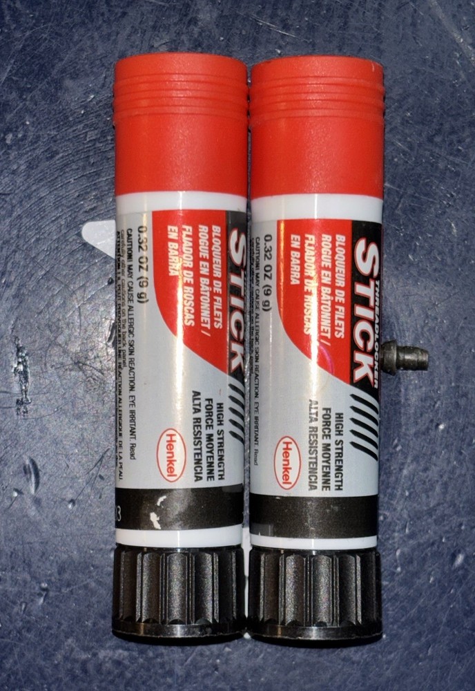 Two Loctite RED High Strength Threadlocker 268  9g Stick    TWO STICKS