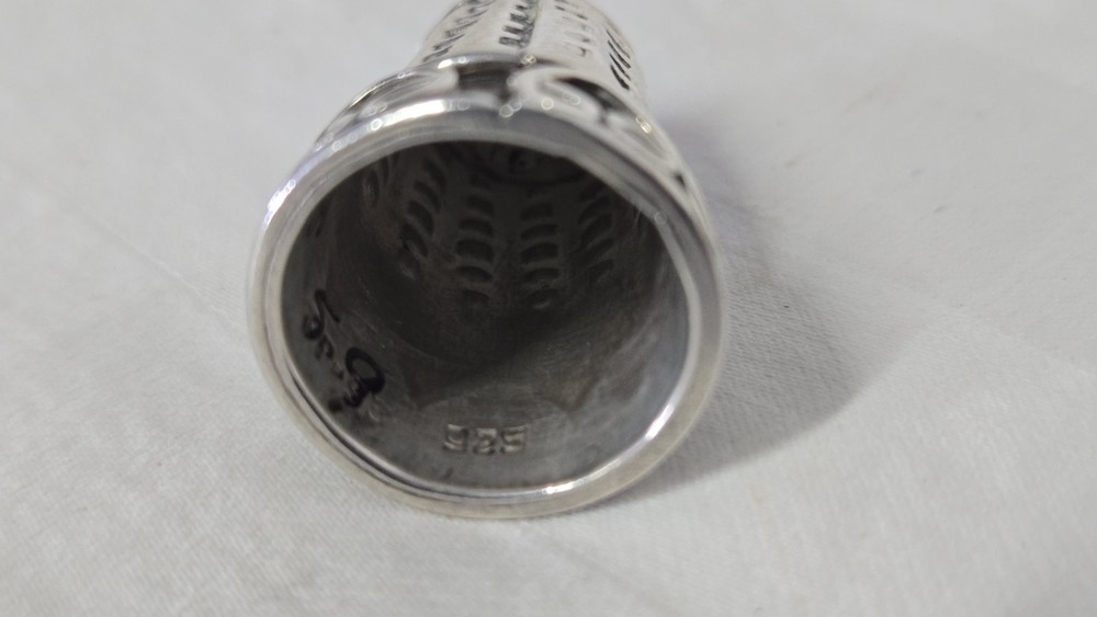 Antique 925 Silver Ornate Sewing Thimble