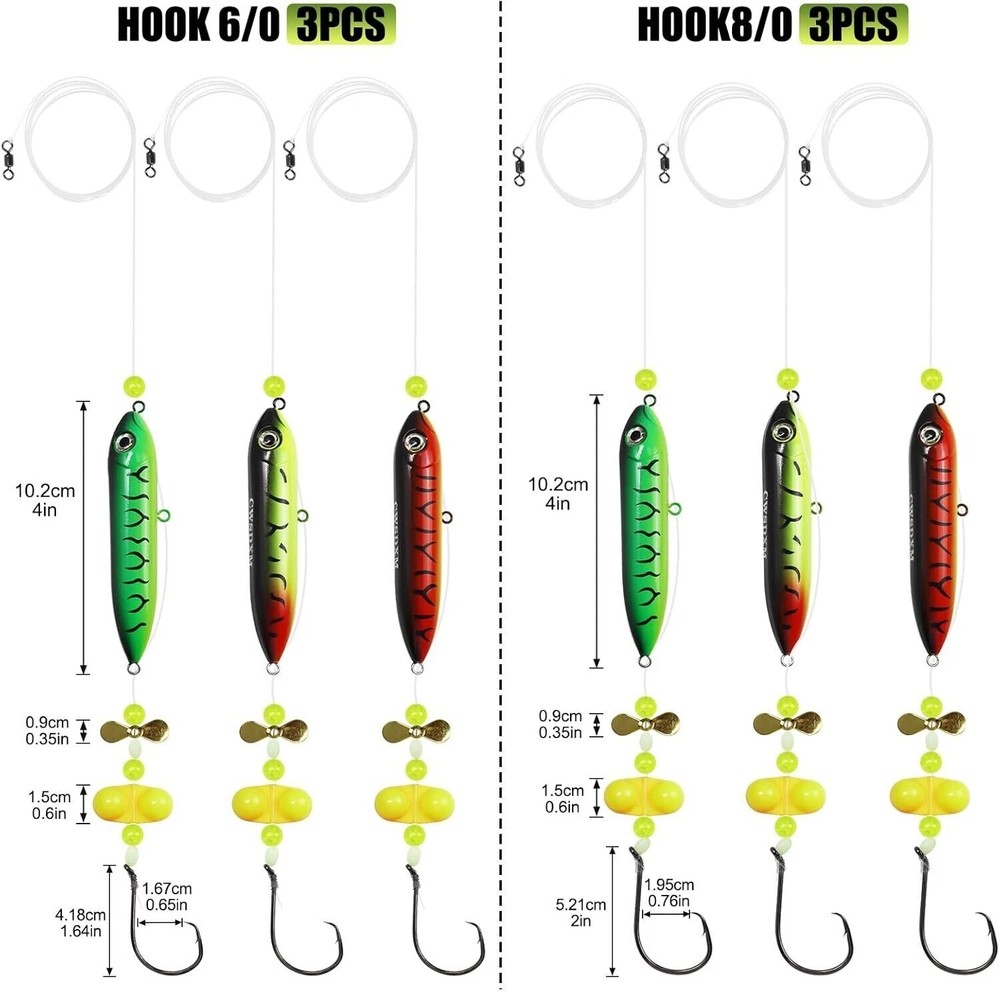 Catfish Float Rig Demon Dragon Style Rattling Line Float Propeller and Circle