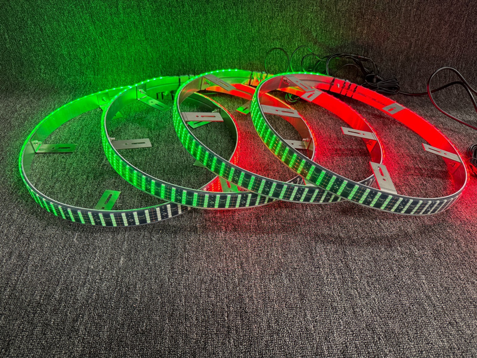 17.5" 5ROWs Brightest RGB CHASING Flow for Car Truck LED Wheel Rim Ring Lights