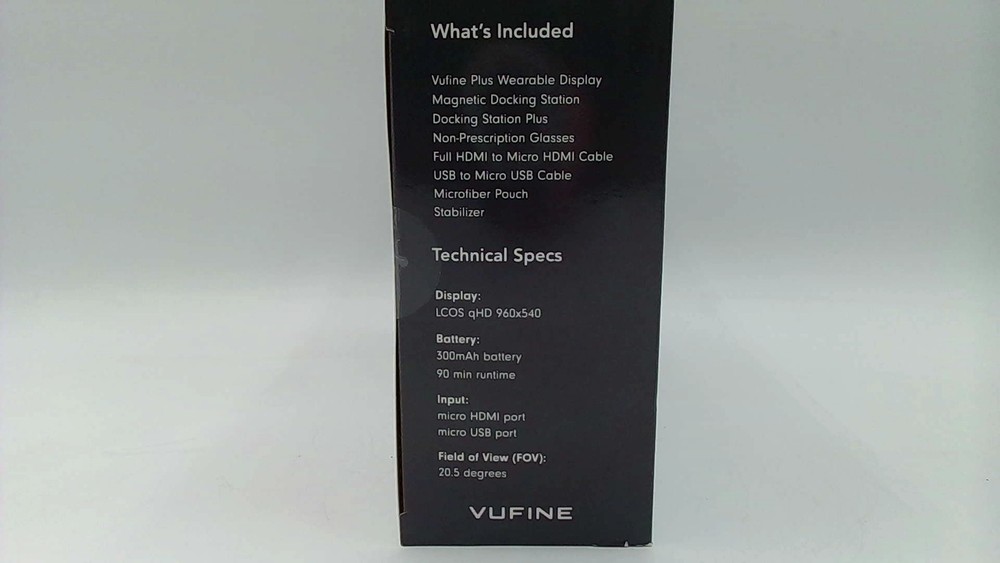 Vufine+ VUF-110 Black Wearable Display