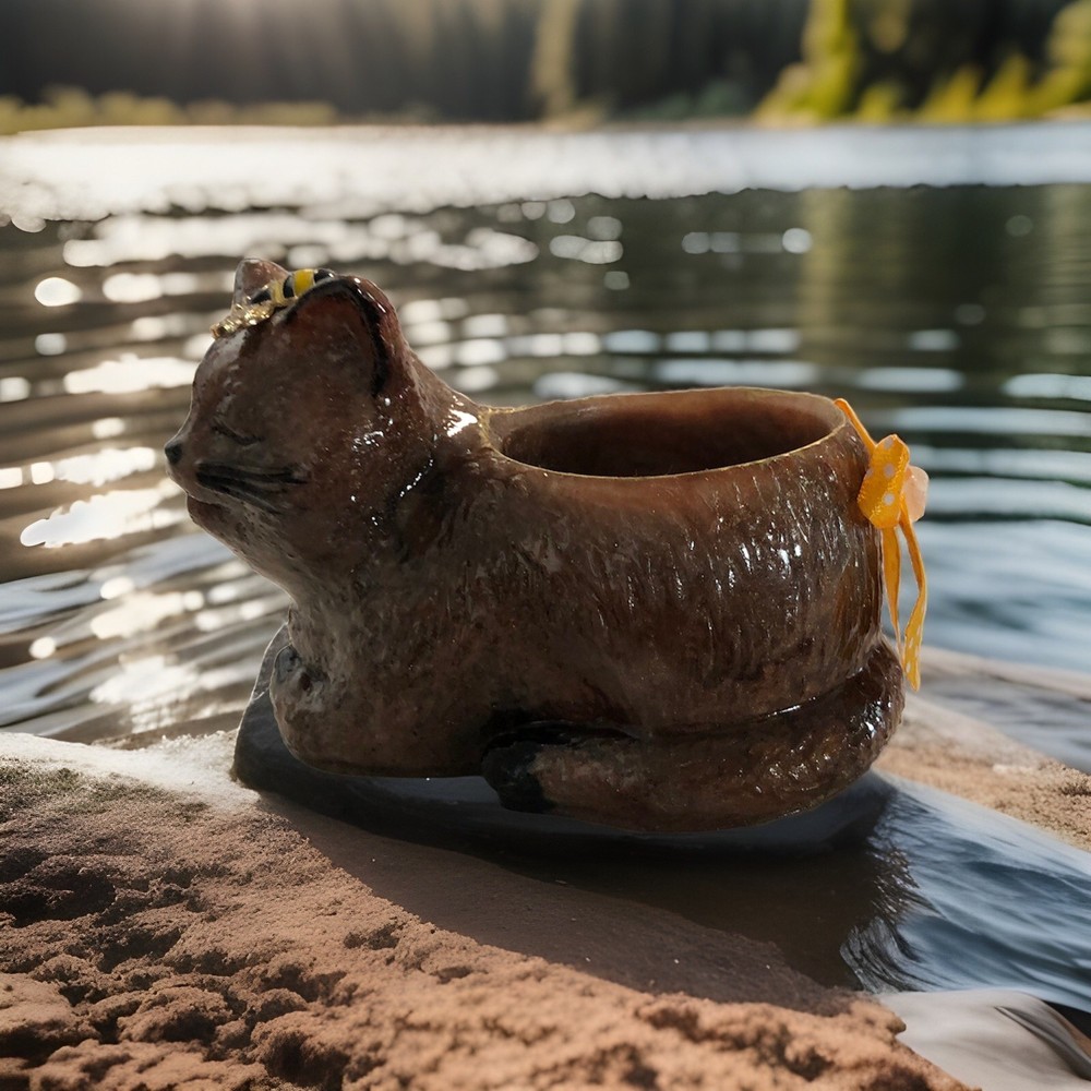 Kitty trinket holder or planter￼