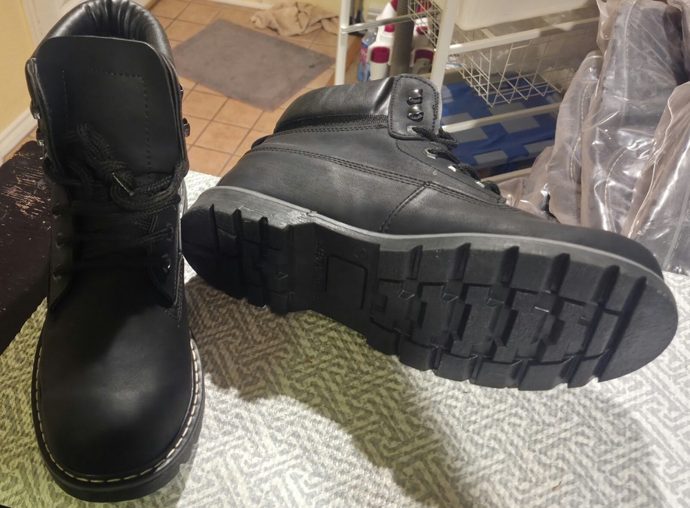 Black Work Boots Mens Size 9-11.5