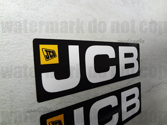 2x JCB decals sticker Heavy Equipment Tractor Loader Forklift Adhesive Pick Size