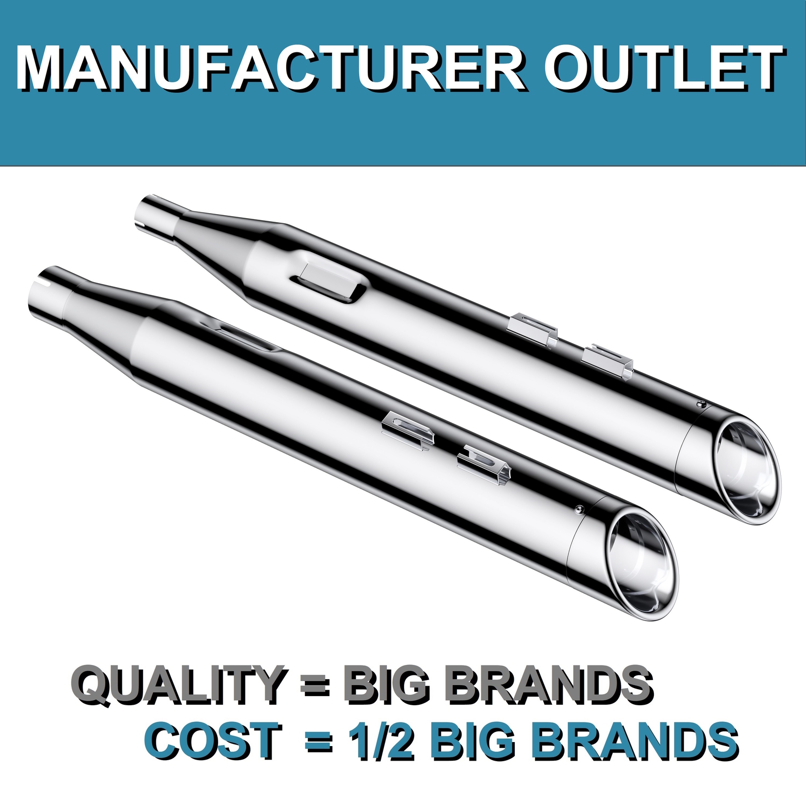 SHARKROAD 4.5 Slip Ons For 2017-UP Harley Touring Exhaust, Road Glide Mufflers