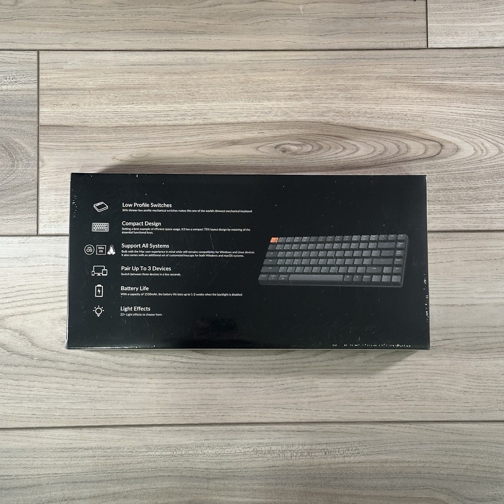 Keychron K3 Version 2 84 Keys,Brown Switch, Ultra-Slim Wireless Bluetooth/Wired