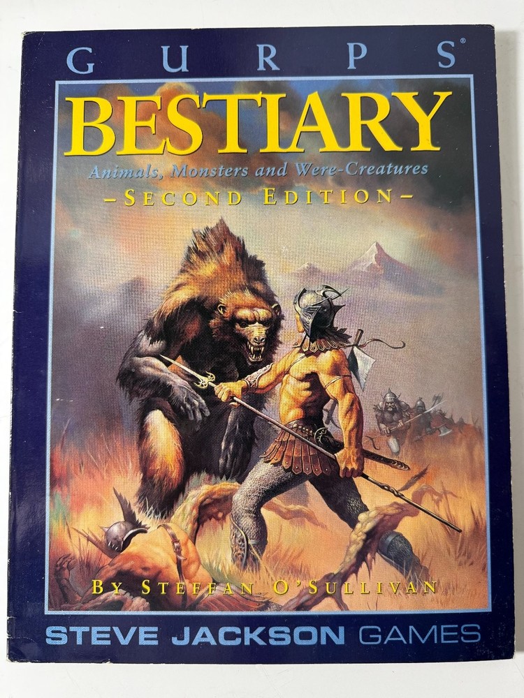 GURPS Bestiary Second Edition RPG Rulebook Steve Jackson Games 1990