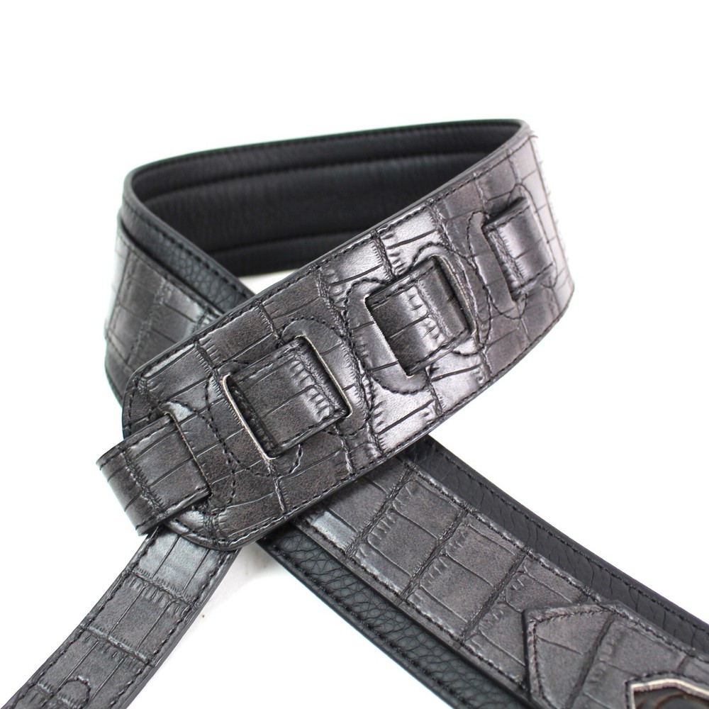 Walker & Williams SF-07 Slate Gray Alligator Pattern Strap with Gator Head