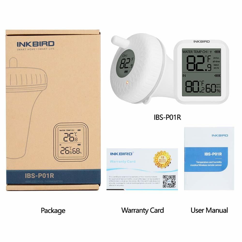 Inkbird Wireless Pool Thermometer Floating Outdoor Swimming Pool Pond Waterproof