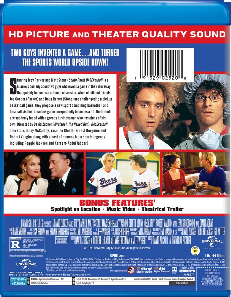 BASEketball Blu-ray Trey Parker NEW