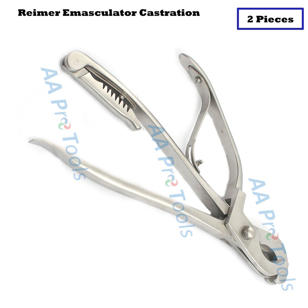 2 Reimer Emasculator Castration Veterinary Instruments Simultaneous Crushing Use