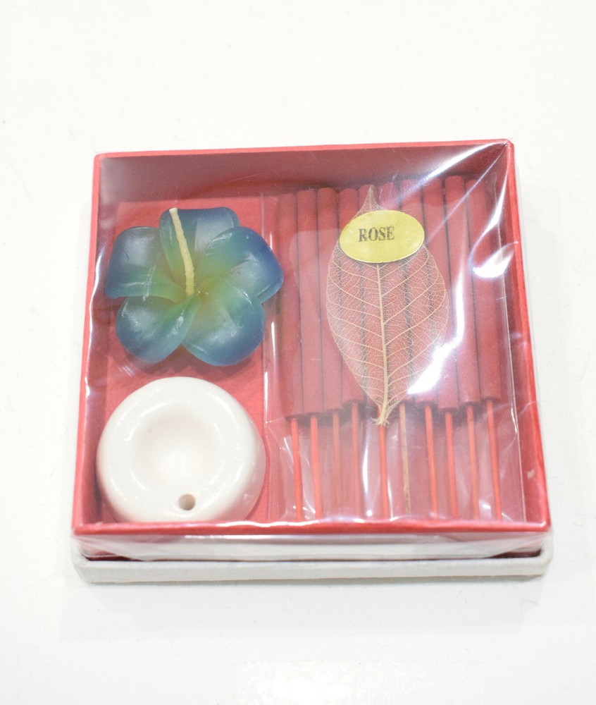 Incense Holders Ceramic Green & White Assorted Dishes with Candles