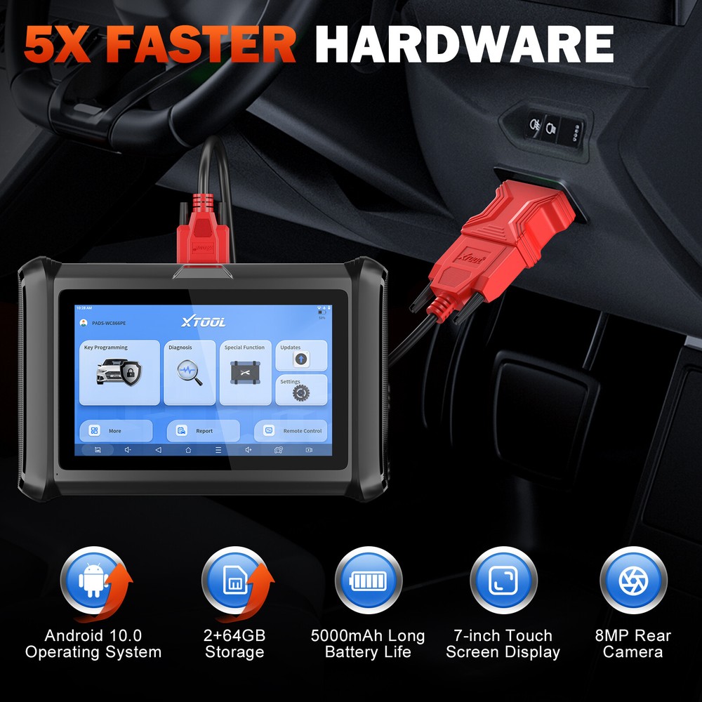 2024 XTOOL X100PADS Auto IMMO K~ey Program Full System Diagnostic Scanner+EEPROM