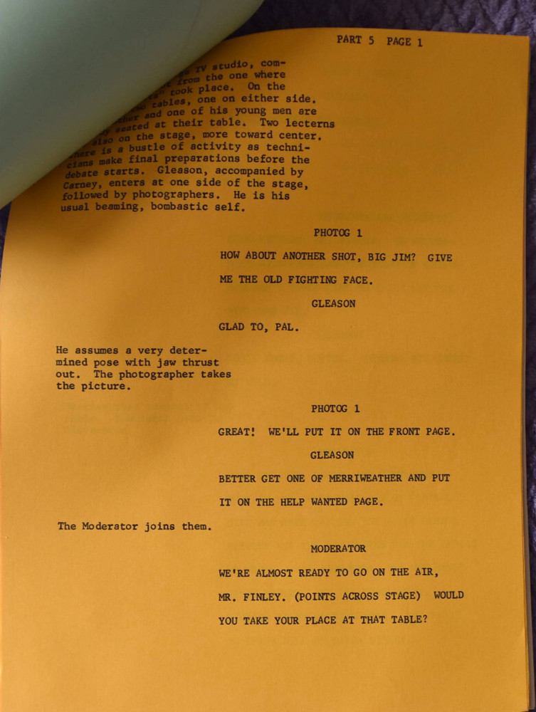 1966 " The Jackie Gleason Show " Original Screenplay Script