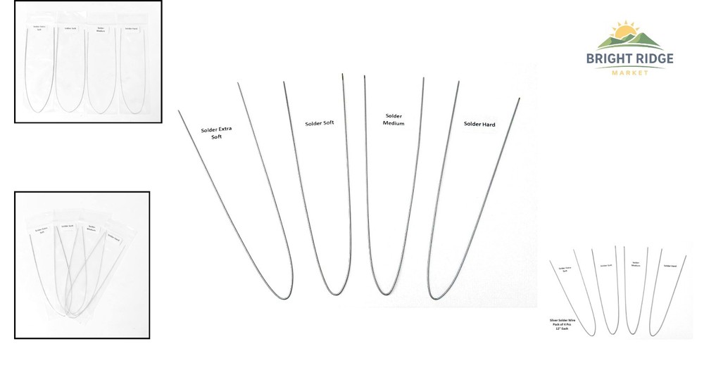 Assorted Silver Solder Wire Set with Extra Soft, Soft, Medium and Hard Grades