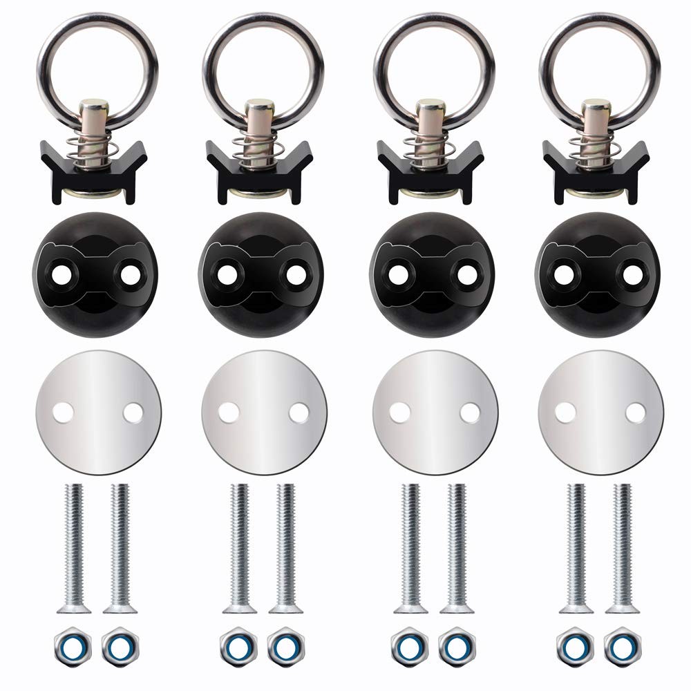 Round Tie Down Anchor Point Kit Bolt on Track Fitting with Quick Release Comp
