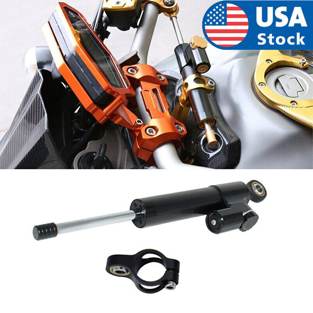 Universal CNC Motorcycle Steering Damper Stabilizer Linear Reversed Safe Control