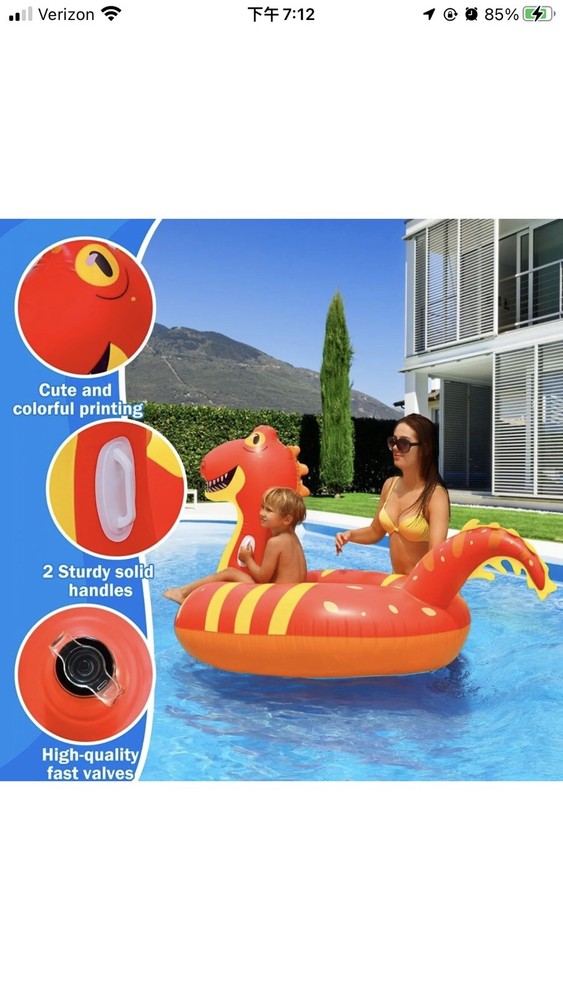 Dinosaur Pool Float Free Shipping