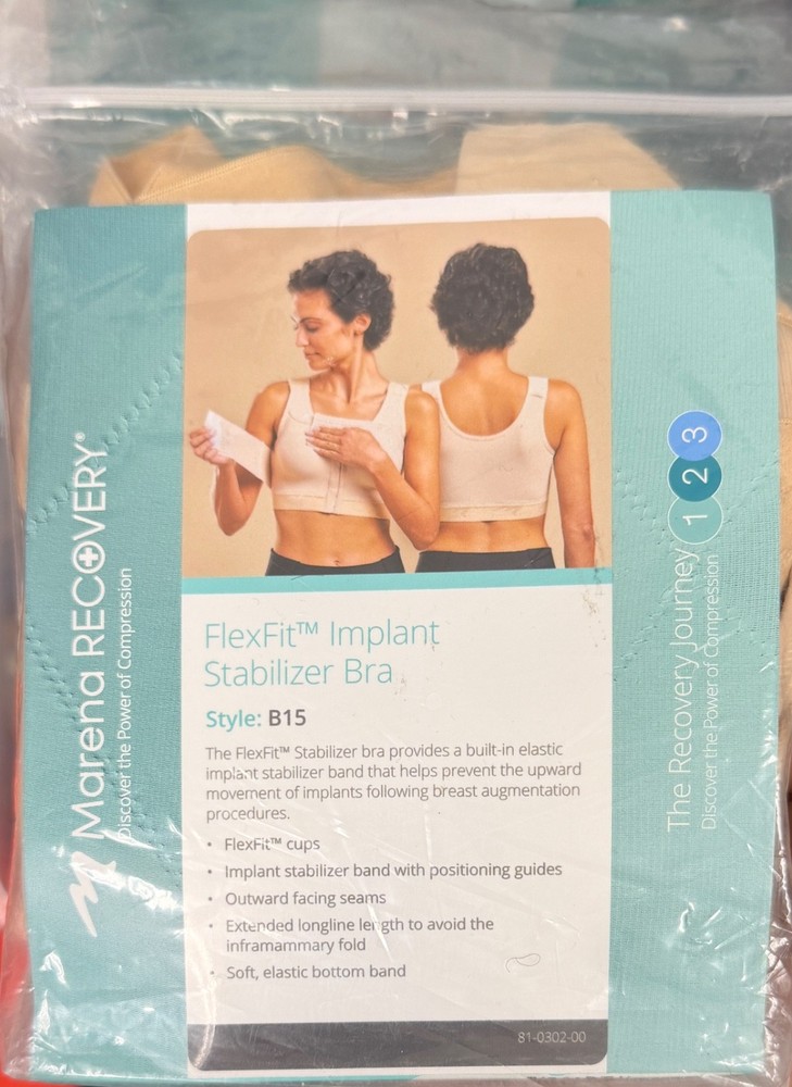 Marena Flexfit B15 Implant Stabilizer Bra - Post Surgical Compression OPENED BOX