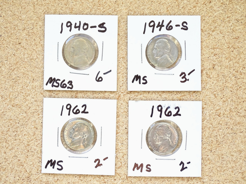 (4) Jefferson Nickels / Assorted / FedEx FS / unk_case1