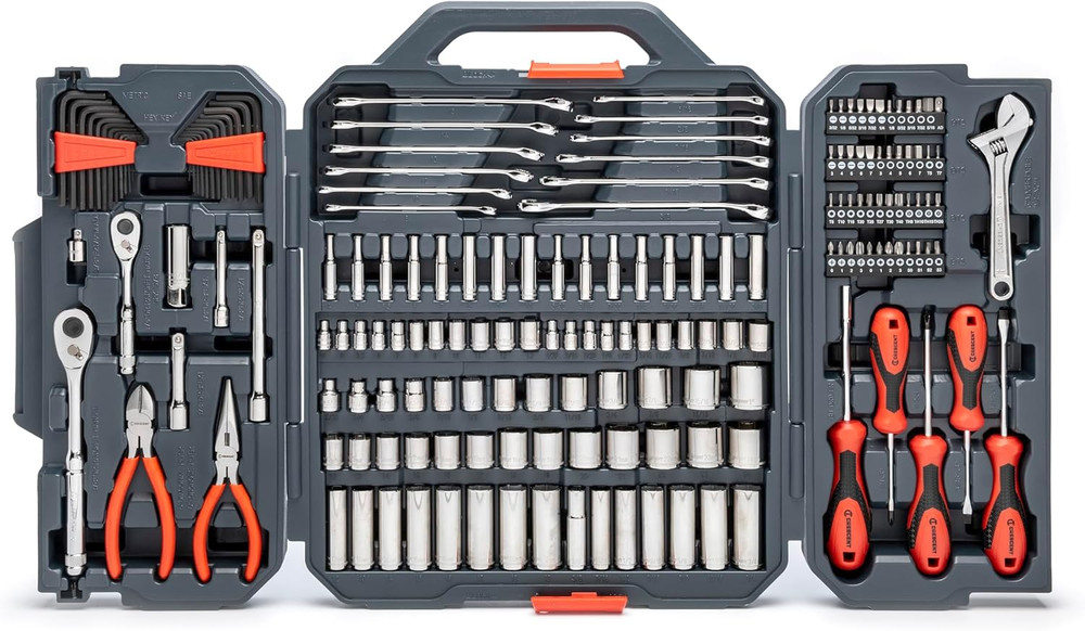 180 Piece Professional Tool Set in Tool Storage Case - CTK180