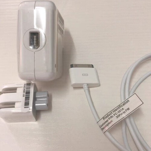 Wall Power Adapter + 30Pin to Firewire Charger Cable A1070 for iPod iPhone iPad