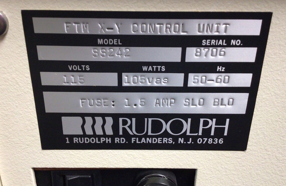 Rudolph FTM X-Y Control Unit | Model SS242