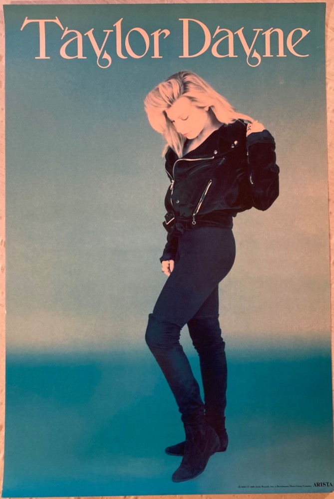Taylor Dayne 1990 Promo Poster Arista Records