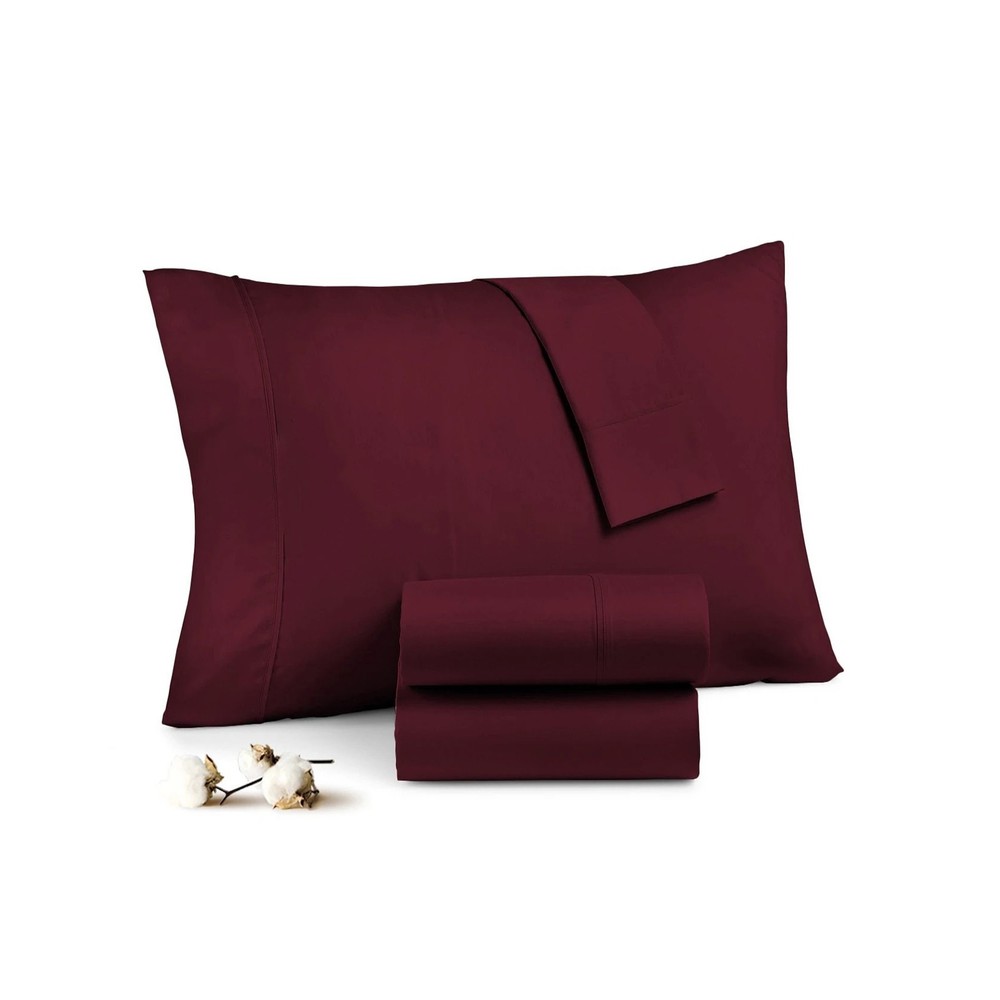Lovely Solid Wine Bedding Collection 1000/1200 TC 100% Cotton