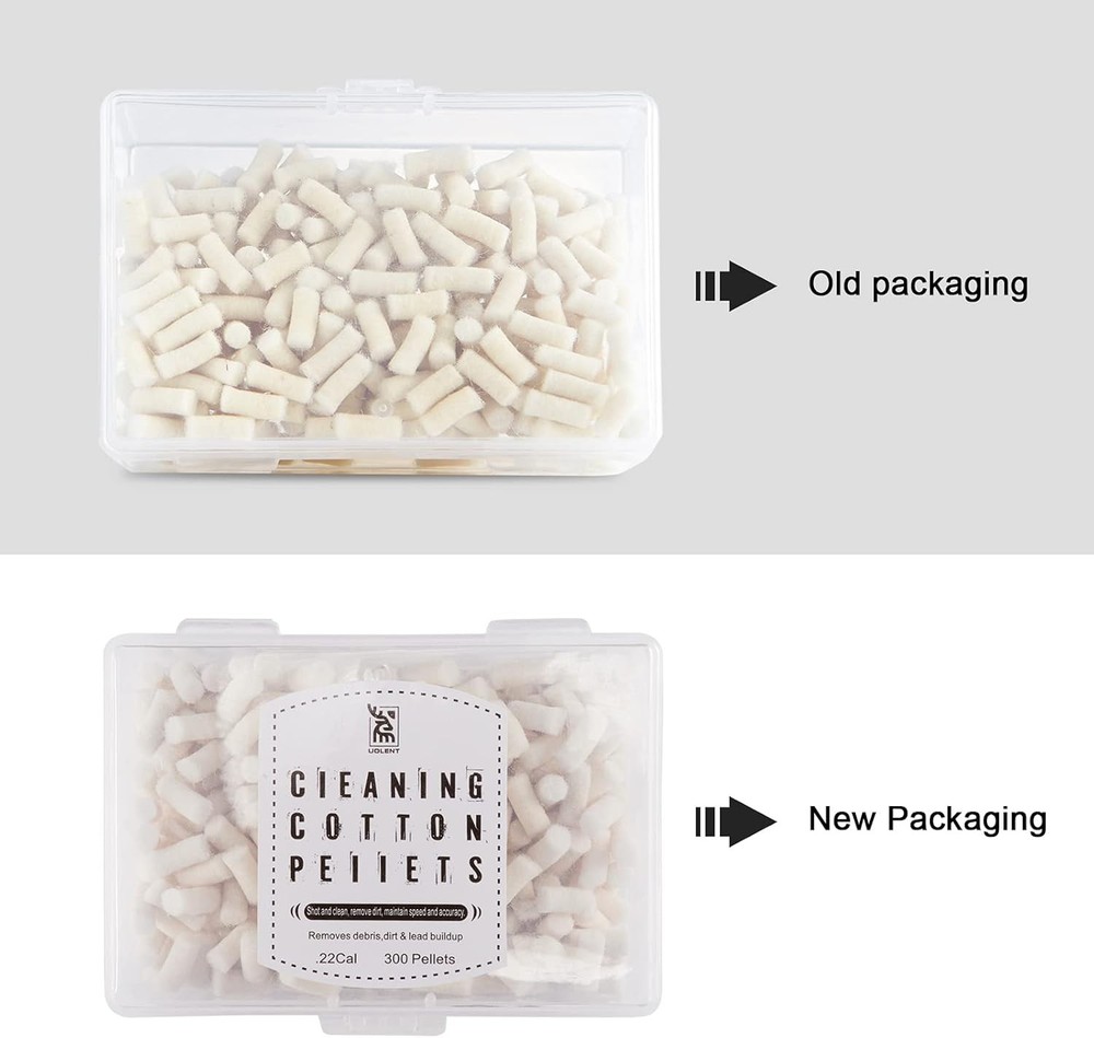 High-Density Wool Cleaning Pellets for .22 Caliber – 300 Count with Storage Box