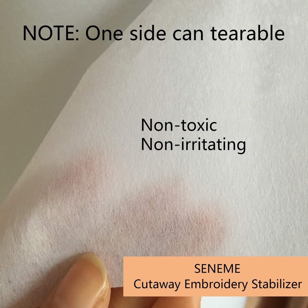 Cut Away Embroidery Stabilizer Backing (10in x 50yd), Seneme Stabilizer for E...