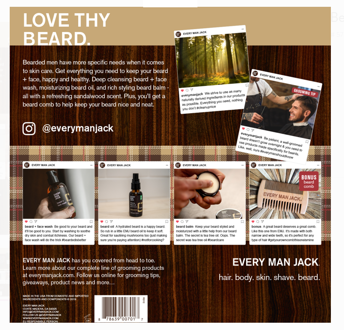 NEW Every Man Jack Sandalwood Beard Kit - 5pc