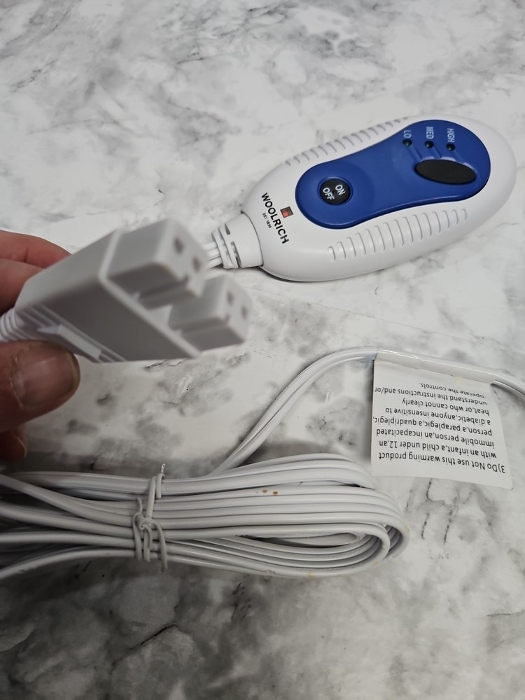 Woolrichs Heated Electric Throw Blanket Controller Remote SCTH 3.2.4 White