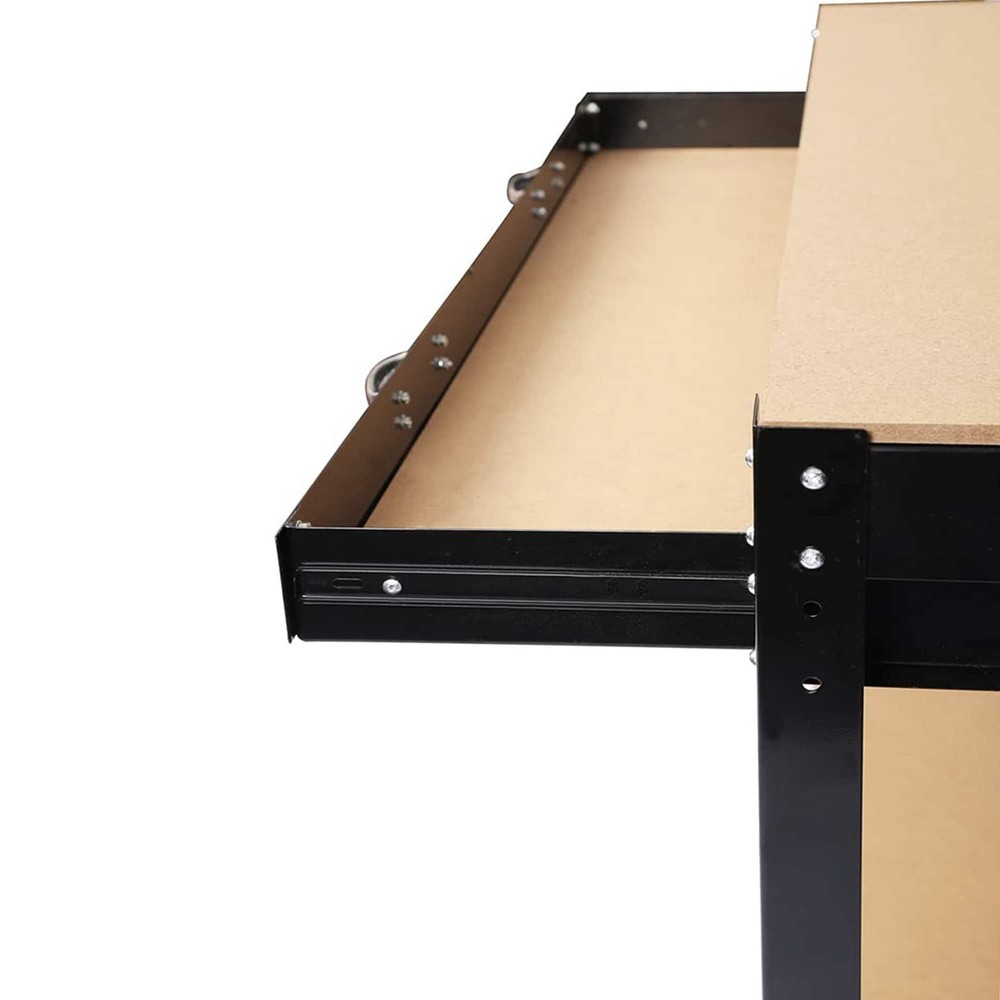 63" Tools Cabinet Working Tables Tool Storage Workshop Drawers and Pegboard