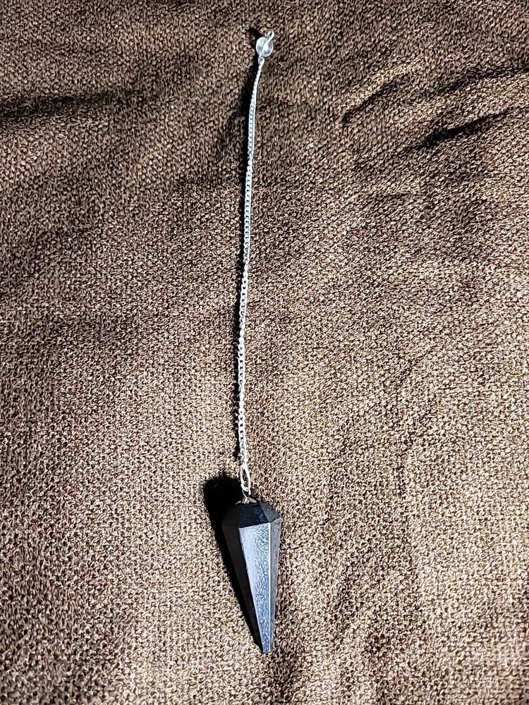 Hematite Pendulum Crystal Stone, Faceted Pendulum Divination Tools, Dowsing