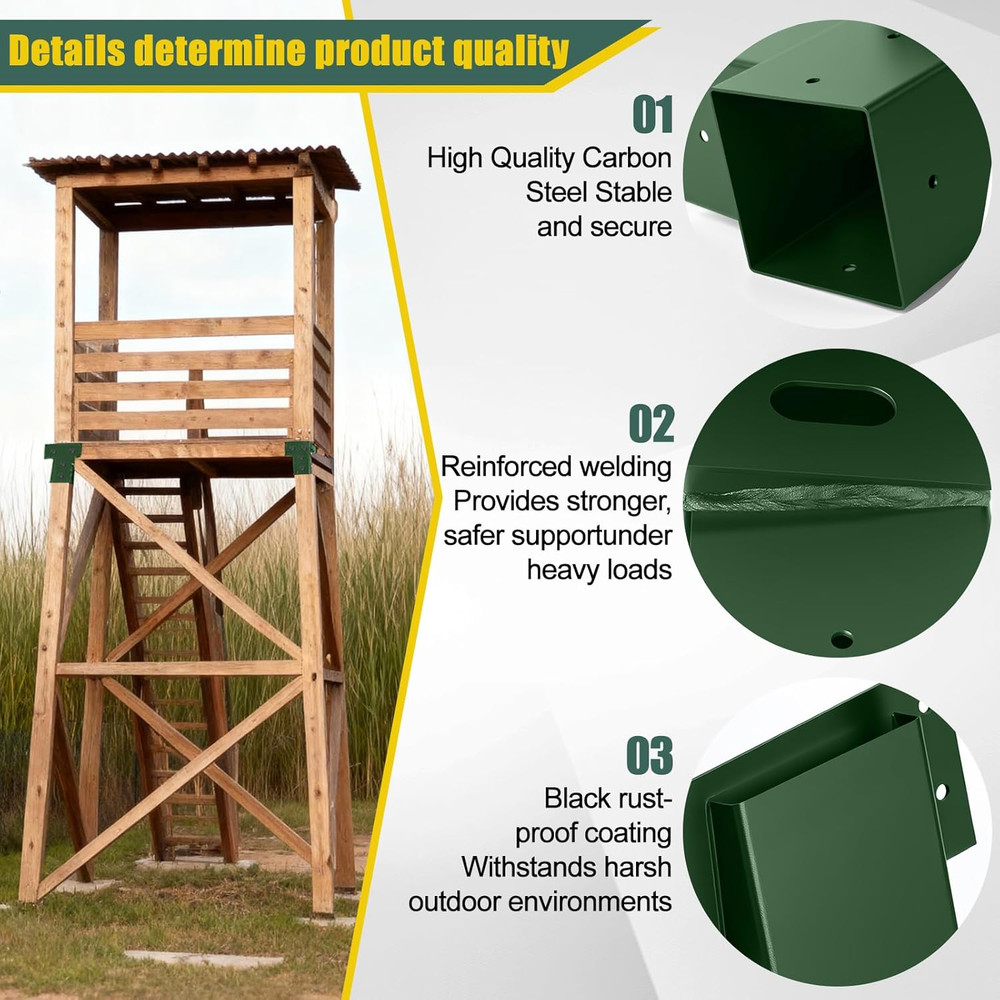 Deer Stand Brackets 4X4 Compound Angle Brackets Heavy Duty Hunting Blind Bracket