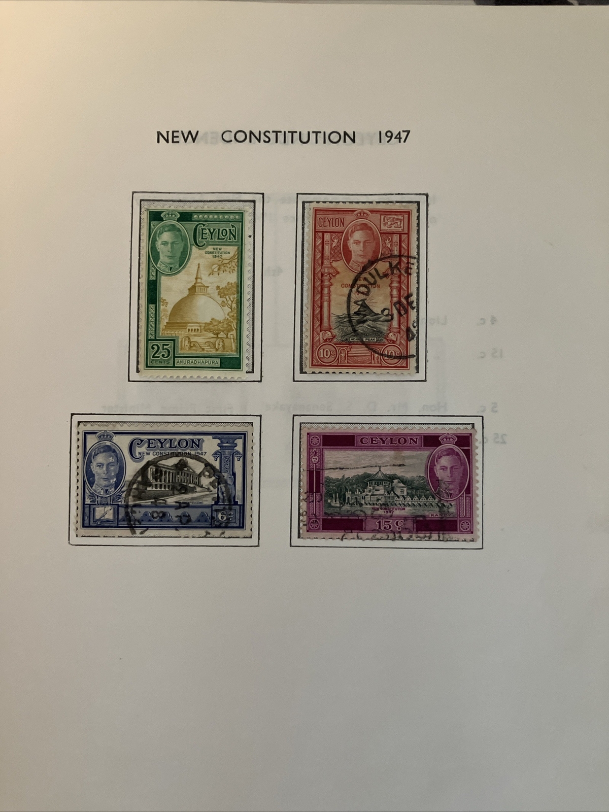 Illustrated Ceylon 1935-1963 Stamp Album Part II 46 Pages Mint Mounted Complete