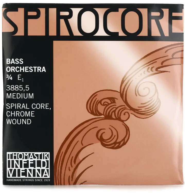 Thomastik-Infeld 3885.5 Spirocore Orchestra Double Bass E String - 3/4 Size,