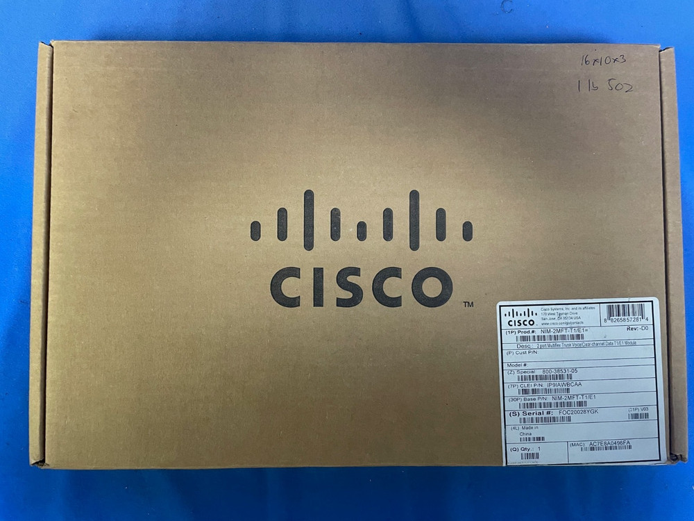 Cisco 2 port Multi-Flex Trunk Voice/Clear-Channel Data Module (NIM-2MFT-T1/E1 )