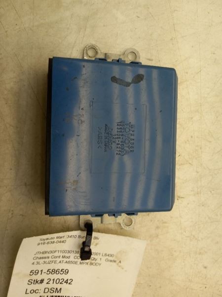 01-04 LEXUS LS430 CHASSIS ECM MULTIPLEX NETWORK BODY CONTROL MODULE ASSEMBLY