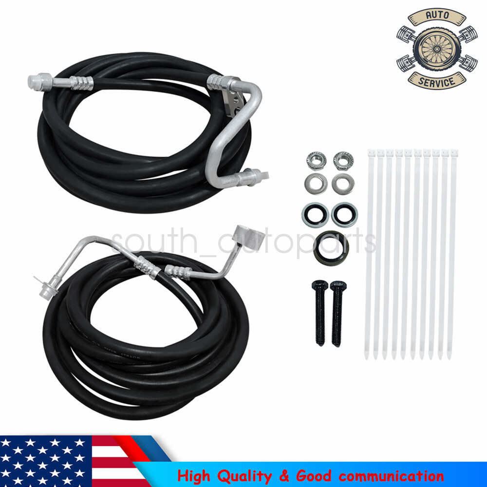 Rear Auxiliary AC Hoses Lines Kit for 2007-14 Suburban Tahoe Yukon Cadillac SUV