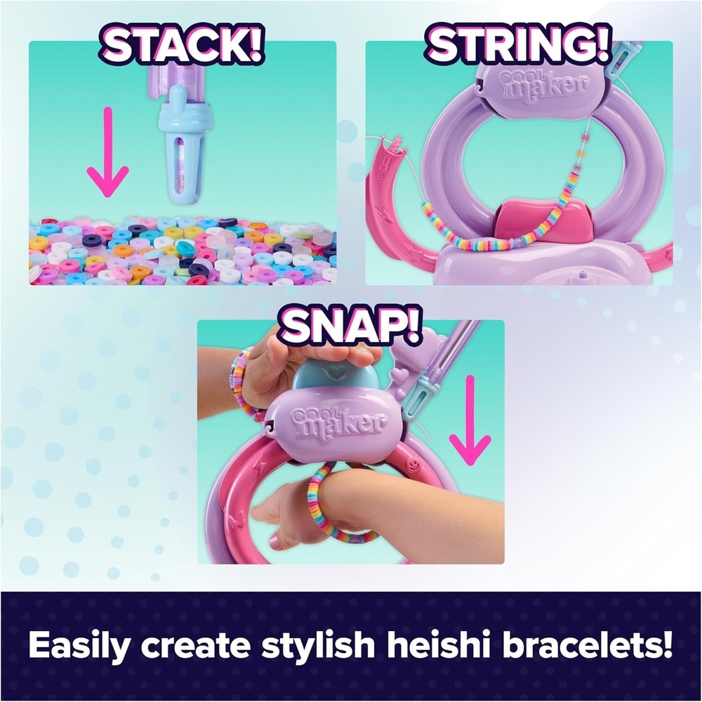 Stack’d Heishi Studio Bracelet Making Kit with Easy Beading Pen & Over 1200 B...