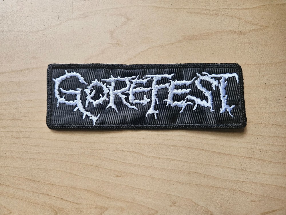 GOREFEST, SEW ON WHITE EMBROIDERED PATCH