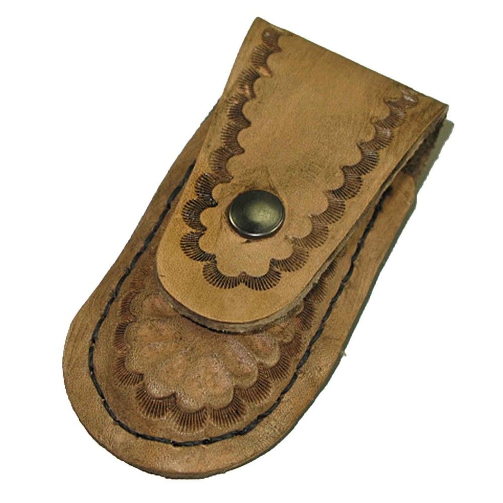 Small Folding Knife Pouch Kit Vegtan Tooling Leather