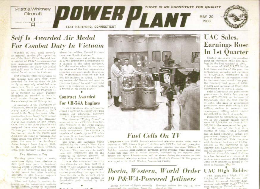 Pratt & Whitney 5/20 1966 Jet Rocket Engine Reference