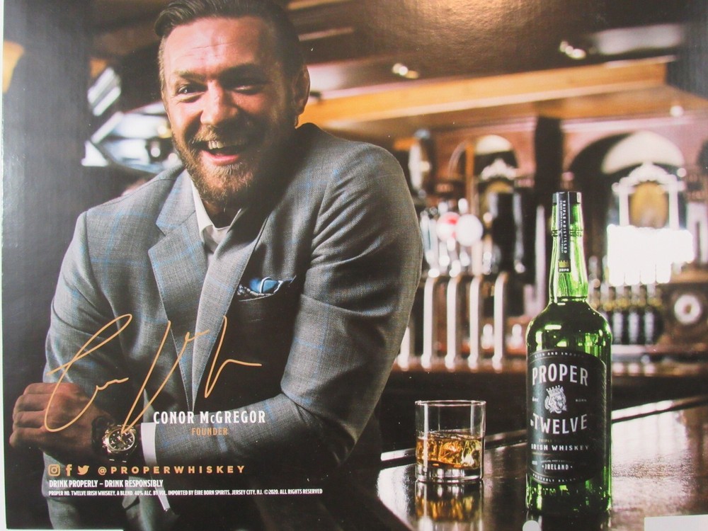 Proper Twelve Irish Whiskey Conor McGregor Bar Advertisement Sign (Pg130D)