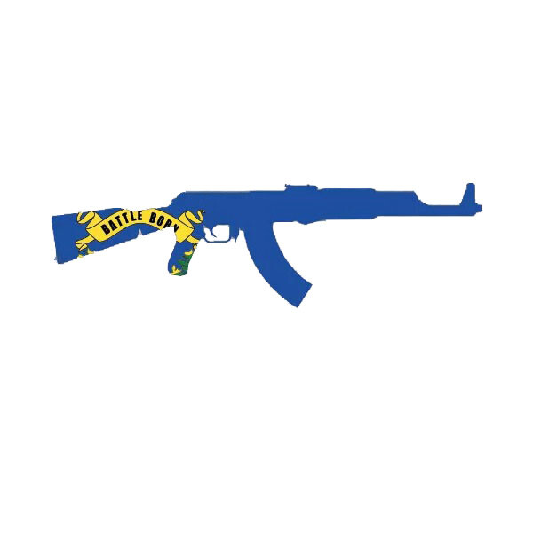 Nevada State Shape AK-47 Sticker Decal