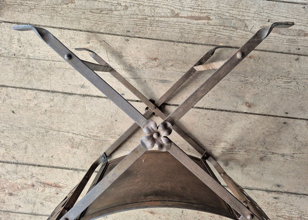 ANTIQUE CAST IRON GRIFFIN STOOL / BENCH