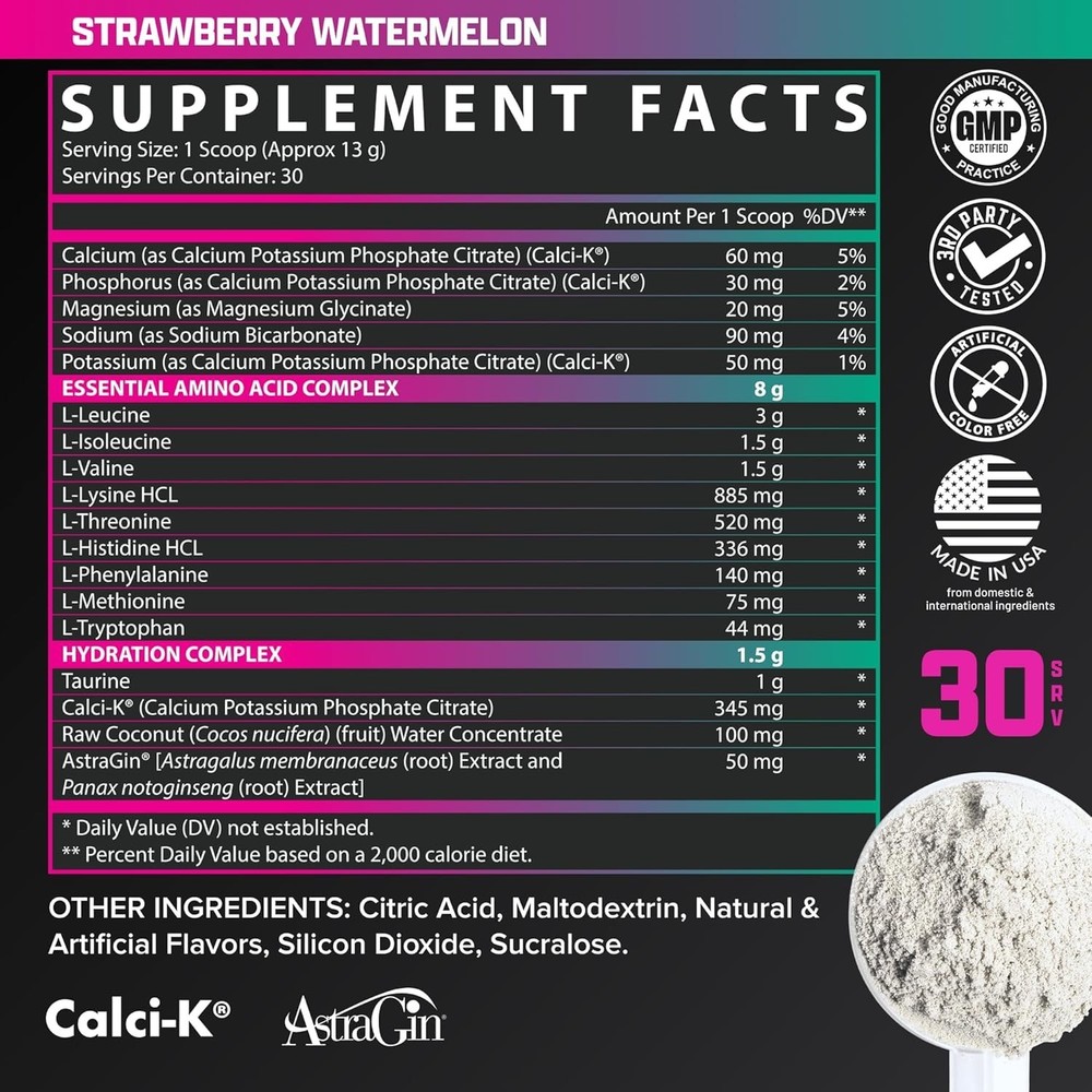 Nutrex - EAA + Hydration Strawberry Watermelon 30 Servings