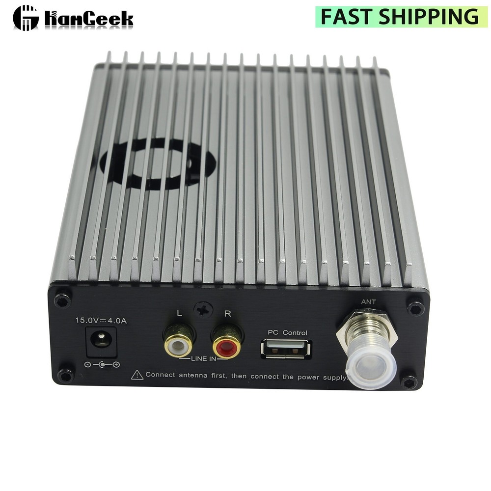 CZE-15B Stereo FM Transmitter PC Control Wireless Broadcast Radio+ Power Adapter